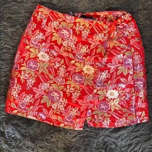 Shiny foil envelope skort